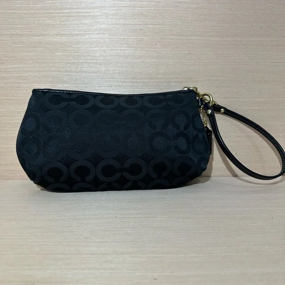 Like New - Coach Signature Wristlet Black - Picture 9 of 10